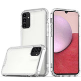 For Samsung A14 5G Colored Shockproof Transparent Hard PC TPU Hybrid Case Cover - Clear/Clear