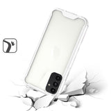 For Samsung A14 5G Colored Shockproof Transparent Hard PC TPU Hybrid Case Cover - Clear/Clear
