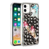 For Apple iPhone 11 (XI6.1) Full Diamond with Ornaments Case Cover - Smoke Exquisite Garden