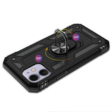 For Apple iPhone 11 (XI6.1) Holster Magnetic Ringstand Clip Cover Case - Black