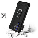 For Samsung S23 Ultra Holster Magnetic Ringstand Clip Cover Case - Black