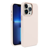 For Apple iPhone 14 PRO MAX 6.7" Premium LIQUID Silicone with Metal Buttons and Camera Edges Case Cover - Beige