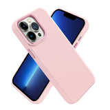 For Apple iPhone 14 PRO MAX 6.7" Premium LIQUID Silicone with Metal Buttons and Camera Edges Case Cover - Pink