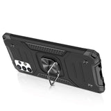 For Samsung A23 5G Robust Magnetic Kickstand Hybrid Case Cover - Black