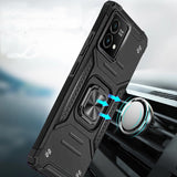 For Motorola G Stylus 5G (MultiCarrier 6.6" 16MP Camera) 2023 Robust Magnetic Kickstand Hybrid Case Cover - Black