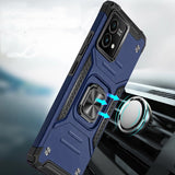 For Motorola G Stylus 5G (MultiCarrier 6.6" 16MP Camera) 2023 Robust Magnetic Kickstand Hybrid Case Cover - Blue