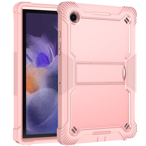 For Samsung Galaxy Tab A8 10.5 inch (2022) Tough Tablet Strong Kickstand Hybrid Case Cover - Rose Gold
