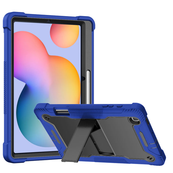 For Samsung Galaxy Tab S6 Lite 10.4inch Tough Tablet Strong Kickstand Hybrid Case Cover - Dark Blue