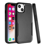 For Apple iPhone 11 (XI6.1) Tough Strong Dual Layer Flat Hybrid Case Cover - Black