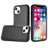 For Apple iPhone 11 (XI6.1) Tough Strong Dual Layer Flat Hybrid Case Cover - Black