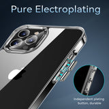 For Apple iPhone 14 PRO MAX 6.7" PURE CRYSTAL Transparent Thick 2.0mm ShockProof Chromed Buttons Case Cover - Clear