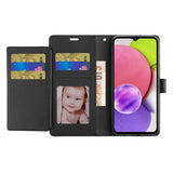 For Motorola G Stylus 5G (MultiCarrier 6.6" 16MP Camera) 2023 Wallet ID Card Holder Case Cover - Black