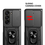 For Samsung Z Fold 7 Transparent Hybrid Shockproof Case Cover - BLACK