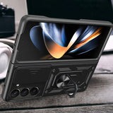 For Samsung Z Fold 7 Transparent Hybrid Shockproof Case Cover - BLACK