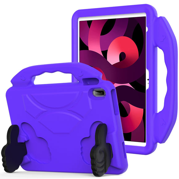 For Apple iPad 10th Gen 2022 Thumbs Up Kickstand Shockproof Tablet Case Cover - Dark Purple