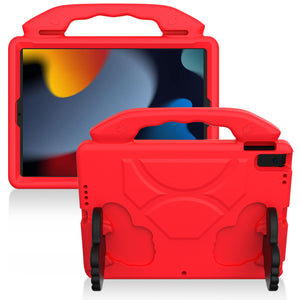 For Apple iPad 9th 8th 7th Gen 10.2 inch Thumbs Up Kickstand Shockproof Tablet Case Cover - Red