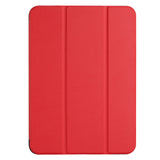 For Apple iPad 10th Gen 2022 Trifold Magnetic Closure PU Leather Case Cover - Red