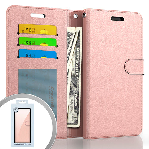 PKG Samsung A14 5G Wallet Pouch 3 Rose Gold