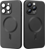 MagSafe Magnetic Clear Matte Case For iPhone 15 Pro max - Black
