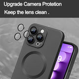 MagSafe Magnetic Clear Matte Case For iPhone 15 Pro max - Black