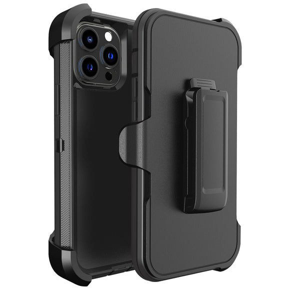 Phone Case iPhone 15 plus With Belt Clip -  Black