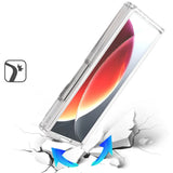 For Samsung Z Fold 7 Transparent Hybrid Shockproof Case Cover - Clear