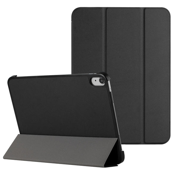 For Apple iPad Pro 13inch 2024 Trifold Magnetic Closure PU Leather Case Cover - Black