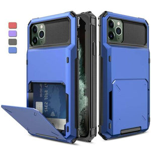 iPhone XR Credit Card Hyrbid case - Blue