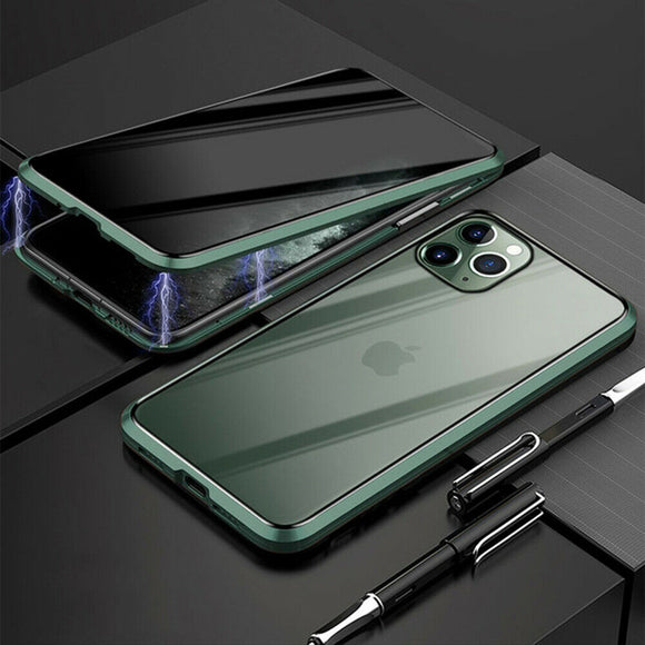 Privacy Magnetic Glass case iPhone 11 Pro (Green)