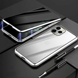 Privacy Magnetic Glass case iPhone 11 Pro (Silver)