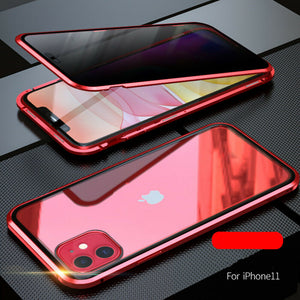 Privacy Magnetic Glass case iPhone 11 (Red)