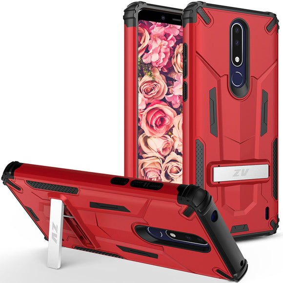 ZV Hybrid Transformer Case Nokia 3.1 Plus (Red/Black)