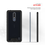 NOKIA 3.1 PLUS- ZIZO ION TRIPLE LAYERED HYBRID CASE WITH TEMPERED GLASS SCREEN PROTECTOR - BLACK/SMOKE