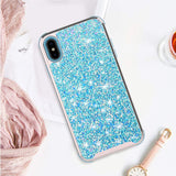 For iPhone XS Max - Rubberized Dual Layered Full Diamond Hybrid Series Case with Silicon Hybrid Cover in ZV