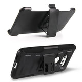 LG V30 Belt Clip Holster Combo Cell Phone Case With Kick Stand Cover Black