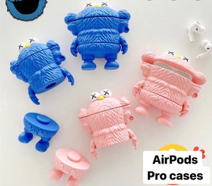 Airpods Pro Kawaii case-  Blue