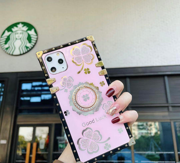 iPhone 12/12 Pro Ring Good Luck Pink Case