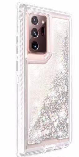 Phone Case Glitter Note 20 - Silver