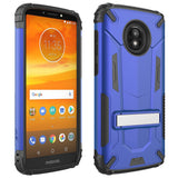 For motorola moto e5 Cruise - Hybrid Transformer Cover w/ Kickstand and UV Coated PC/TPU Layers in ZV Blister Packaging compatible with e5 Play