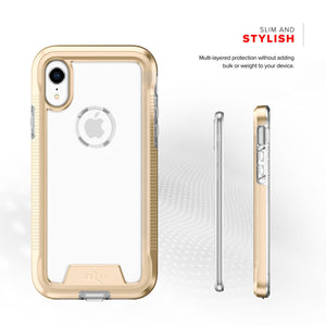 For iPhone XR- Zizo ION Triple Layered Hybrid Case with Tempered Glass Screen Protector