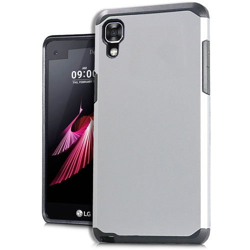 LG X Power K210 Slim Case Style 2 Metallic Silver