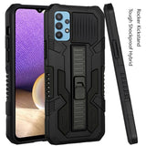 For Samsung A32 5G Rocker Kickstand Tough Shockproof Hybrid Case Cover - Black