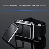 3D Tempered Glass For Apple Watch 42mm Series 4/3/2/1 Full Cover Curved Black Edge Screen Protector Film For iWatch