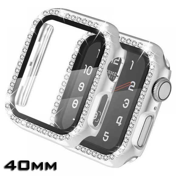 Apple Watch Diamond Tempered Glass protector 41mm (SILVER)
