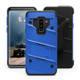 Zizo Bolt Series Samsung Galaxy S9 Plus Case - Full Curved Glass Screen Protector with Holster and 12ft Military Grade Drop Tested