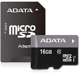 ADATA Premier 16GB microSDHC/SDXC UHS-I U1 Memory Card with Adapter (AUSDH16GUICL10-RA1)