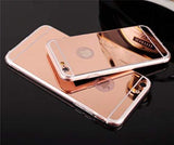 iPhone 6S Plus Rose Gold Mirror Case,iPhone6S Plus Mirror Rose gold Case, Slim Luxury Hybrid Glitter Bling Mirror Soft TPU Cover Case for iPhone 6sPlus and 6Plus (Rose Gold)