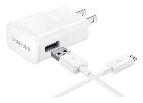 Samsung - Adaptive Fast Charging Wall Adapter with Micro USB cable - White