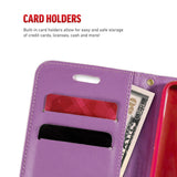 For iPhone XR - Full Diamond Flap Pouch with Credit Card Pockets in ZV Blister Packaging