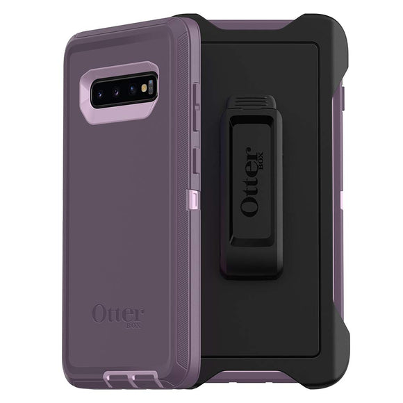 OtterBox Defender Series Case for Galaxy S10+ - Retail Packaging - PURPLE NEBULA (WINSOME ORCHID/NIGHT PURPLE)